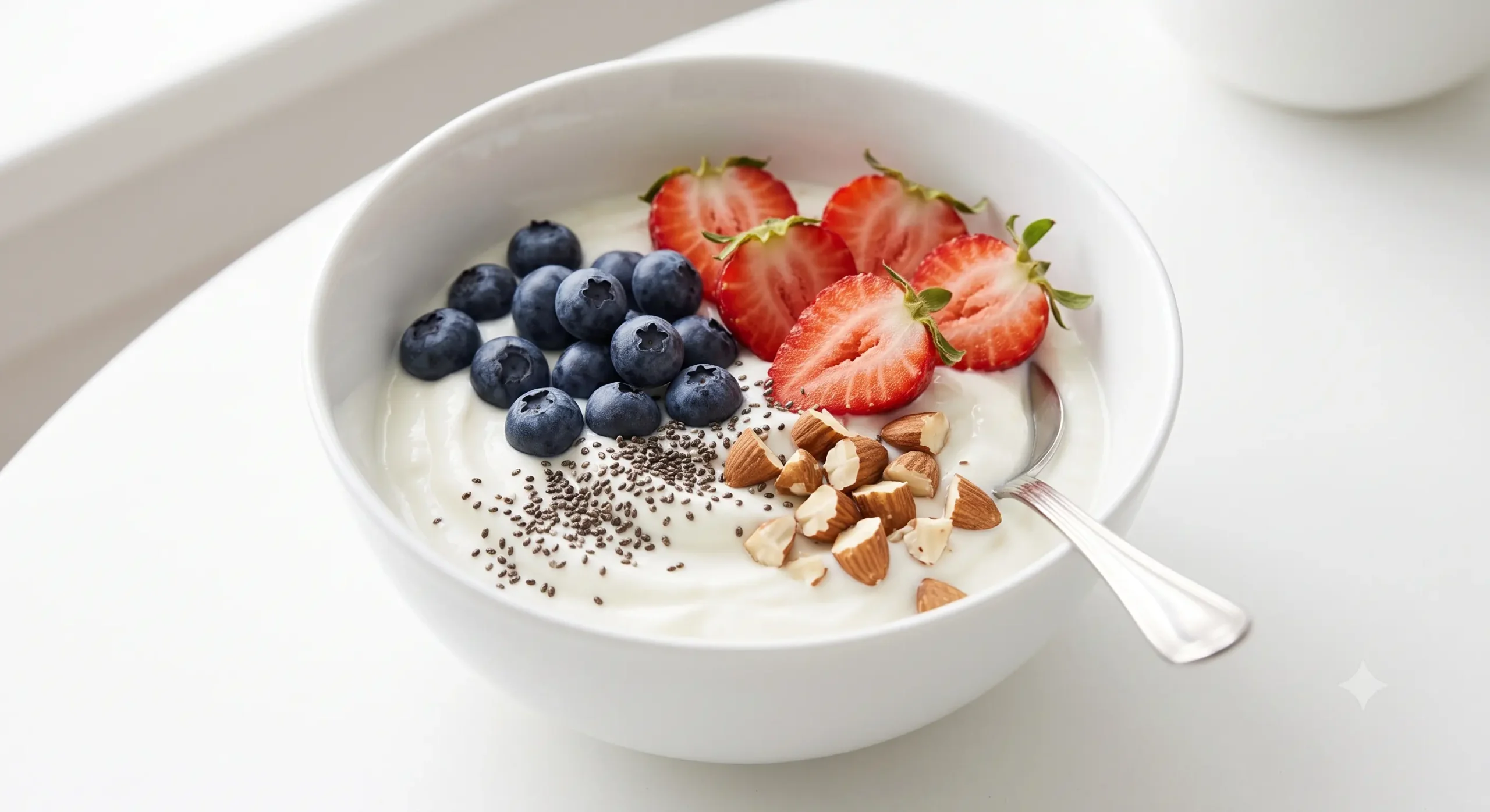 high protein recipe vegetarian greek yogurt bowl