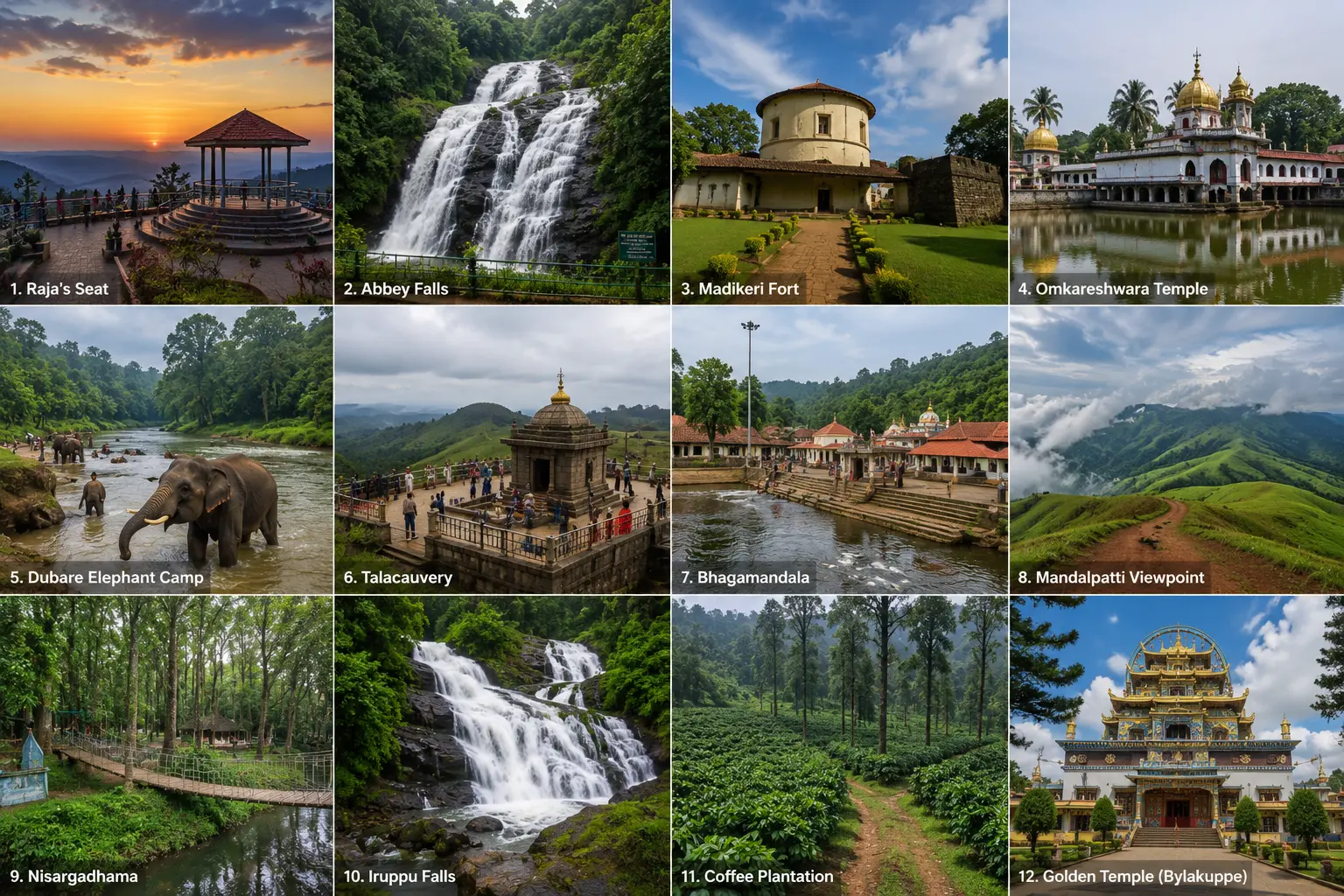 Places to visit in coorg madikeri
